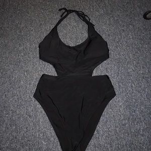 Aerie Black Cutout One Piece
